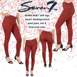 BRAND NEW WITH TAGS!  Seven7 slimming, tummy control jeans.  Size 6.
